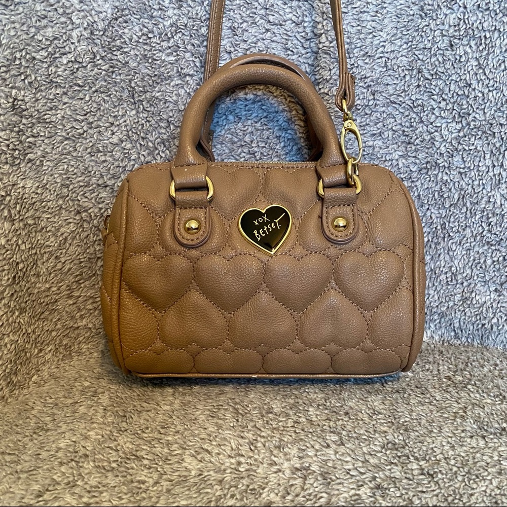 Betsey Johnson Mini Barrel Satchel Crossbody